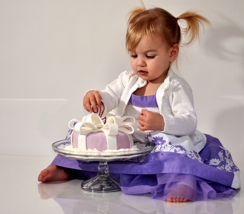little girl with cake little girl with cake