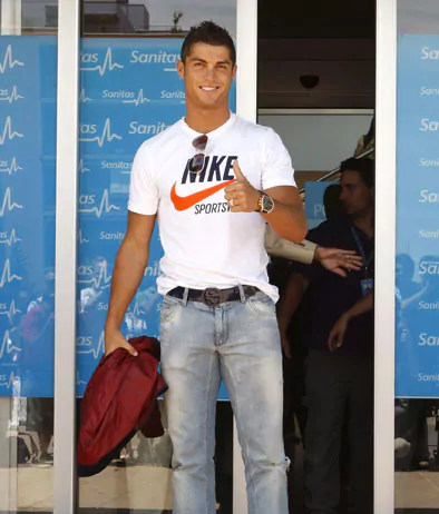 Cristiano Ronaldo smiles