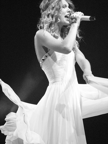 Taylor Swift on the Fearless Tour 2010 at the John Paul Jones Arena in Charlottesville, Virginia