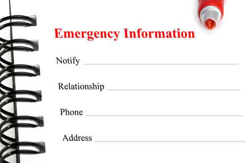 Emergency contact info