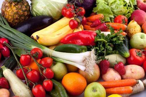 Fresh fruits and veggies
