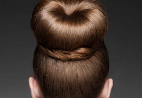 Inside out ponytail bun