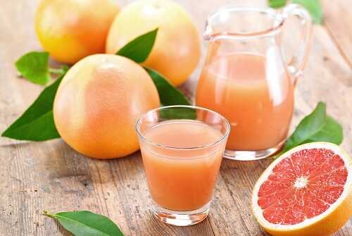 The grapefruit juice can interact with medicines