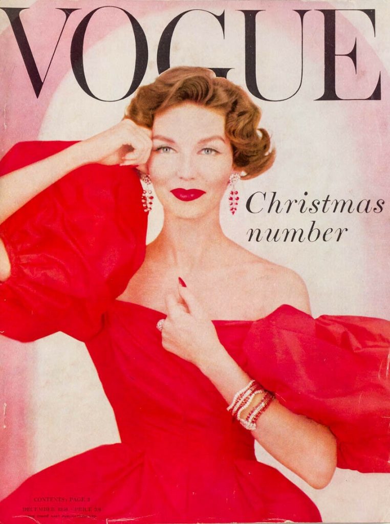 340. December, 1956 1159 British Vogue Covers History of Fashion