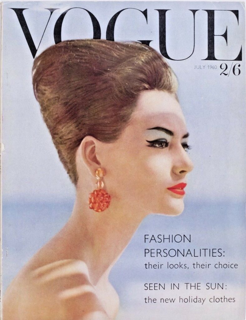 378. July, 1960 1159 British Vogue Covers History of Fashion (Images)