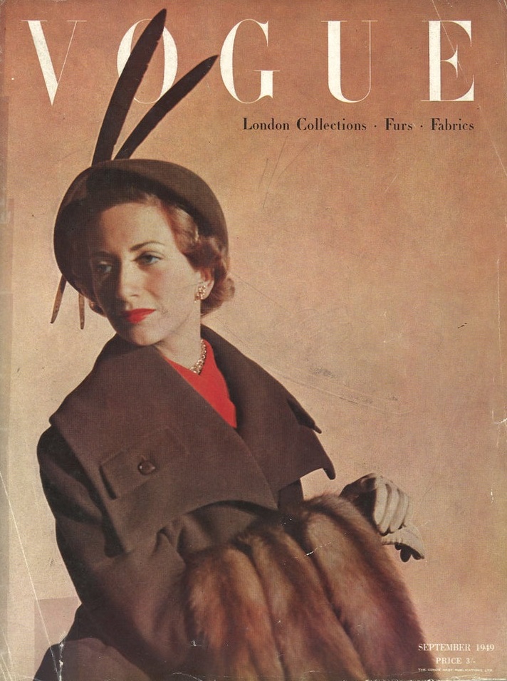 257. September, 1949 1159 British Vogue Covers History of Fashion