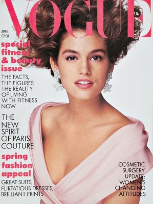 762. Cindy Crawford - April, 1987 - 1159 British Vogue Covers - History ...