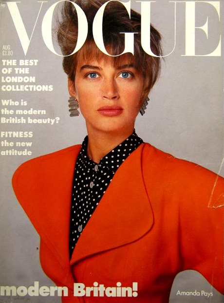 754. Amanda Pays - August, 1986 - 1159 British Vogue Covers - History ...