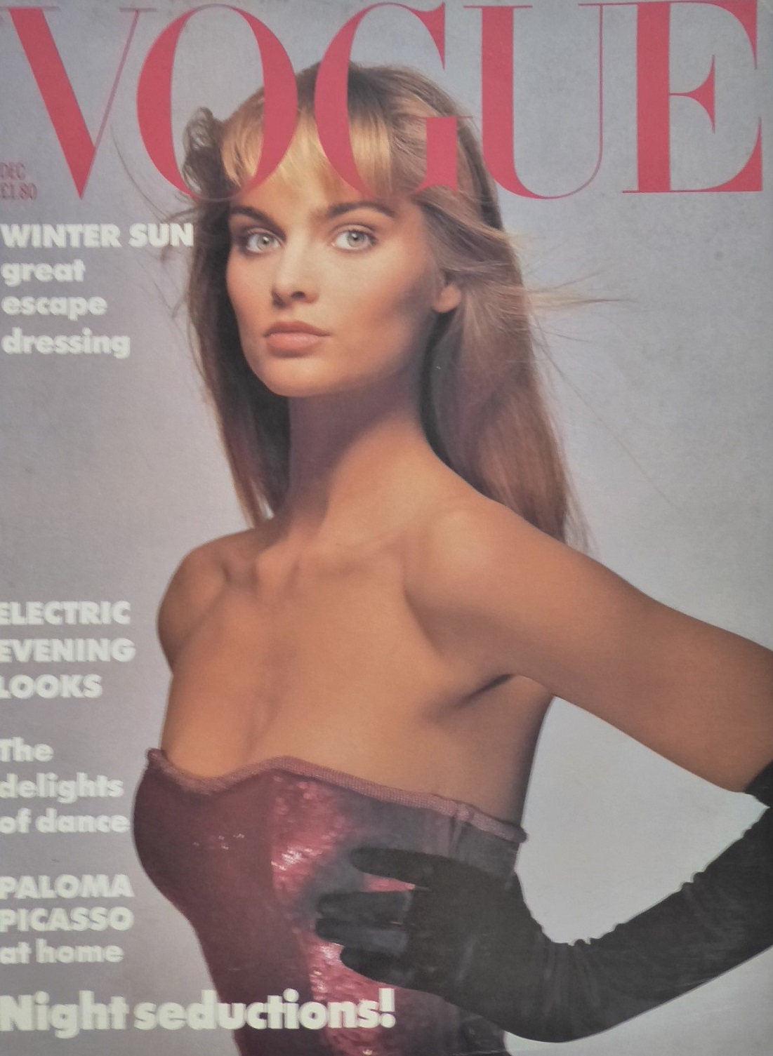 British Vogue Cover December 1986