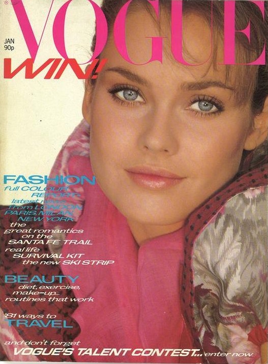 687. Carol Alt - January, 1981 - 1159 British Vogue Covers - History of ...