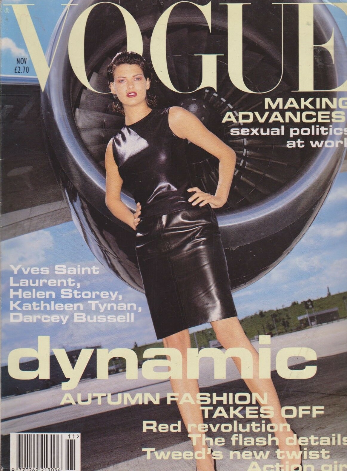 853. Linda Evangelista - November, 1994 - 1159 British Vogue Covers ...