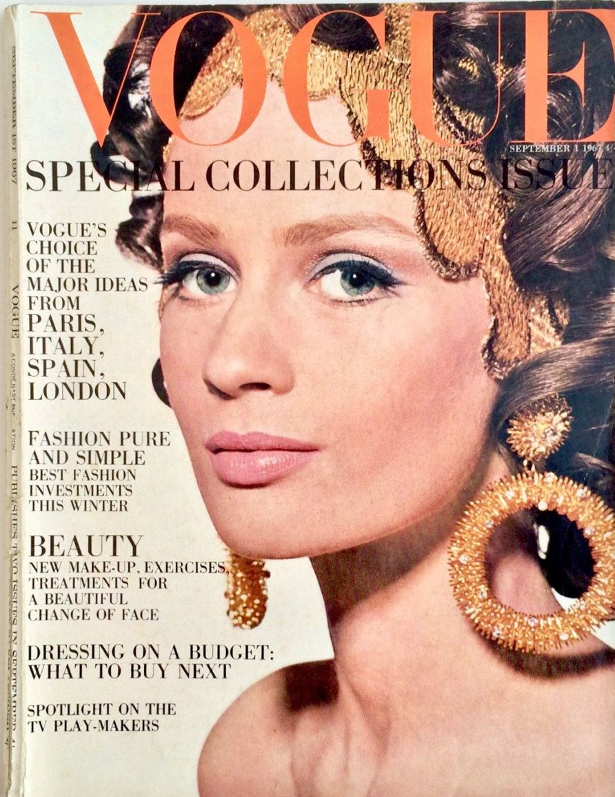 485. September, 1967 1159 British Vogue Covers History of Fashion