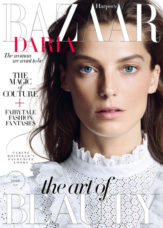 Daria Werbowy British Harper's Bazaar Cover May 2016