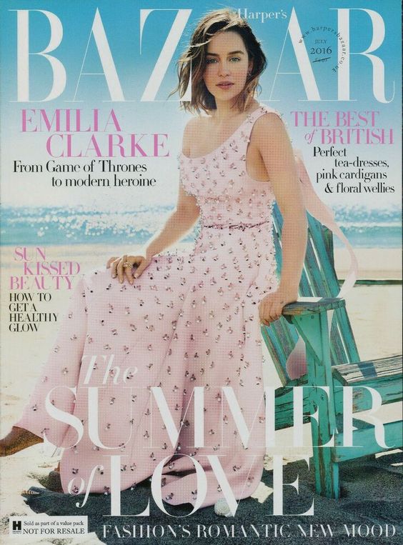 Emilia Clarke British Harper's Bazaar Cover July 2016