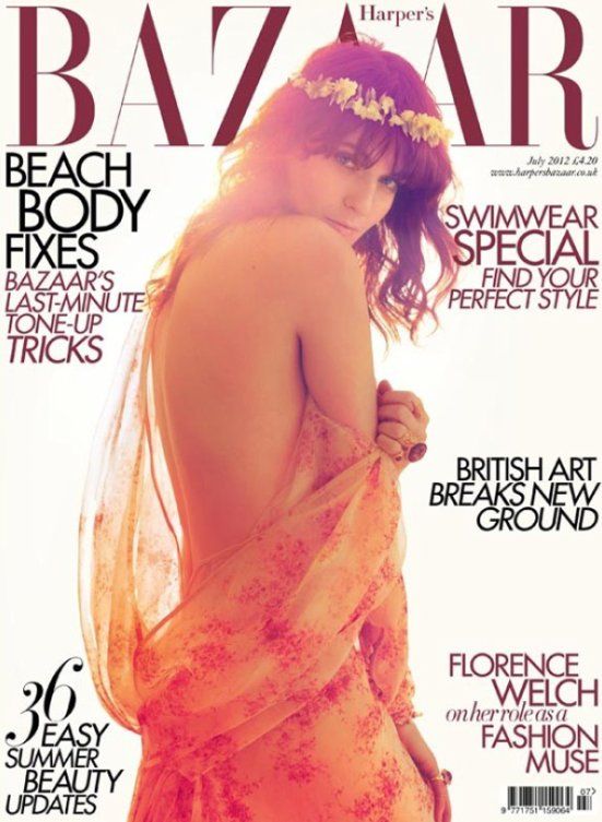 Florence Welch British Harper's Bazaar Cover July 2012