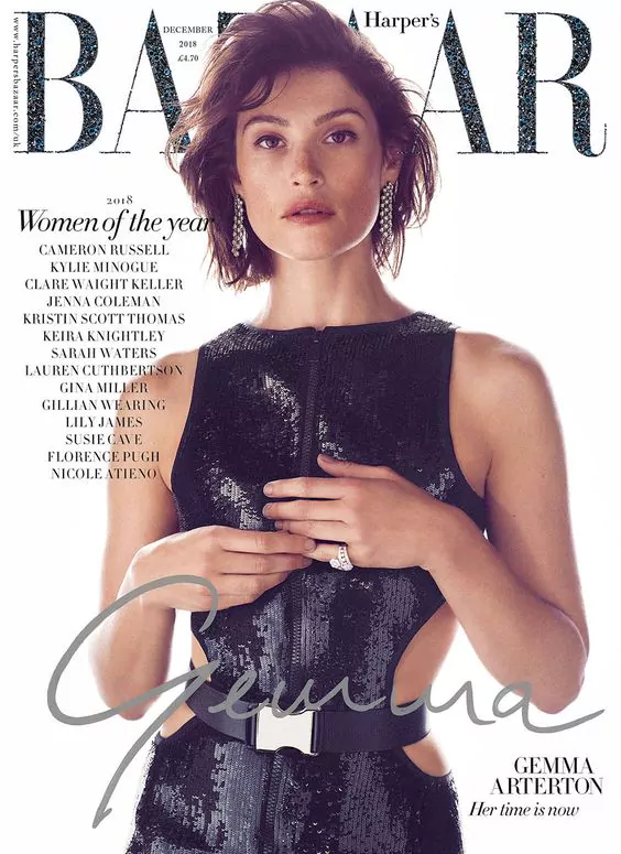 Gemma Arterton British Harper's Bazaar Cover December 2018