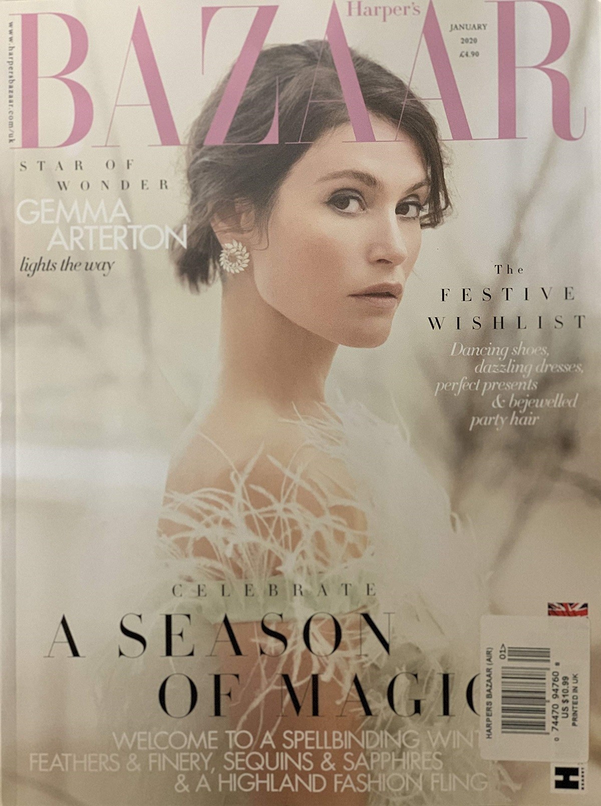 Gemma Arterton British Harper's Bazaar Cover January 2020