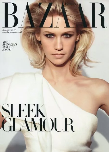 January Jones British Harper's Bazaar Cover June 2009