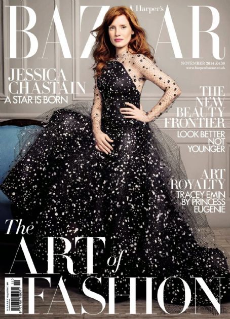 Jessica Chastain British Harper's Bazaar Cover November 2014