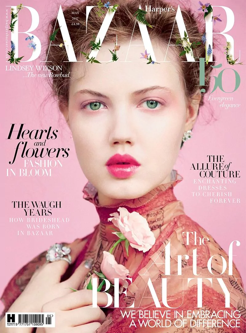 Lindsey Wixson British Harper's Bazaar Cover May 2017