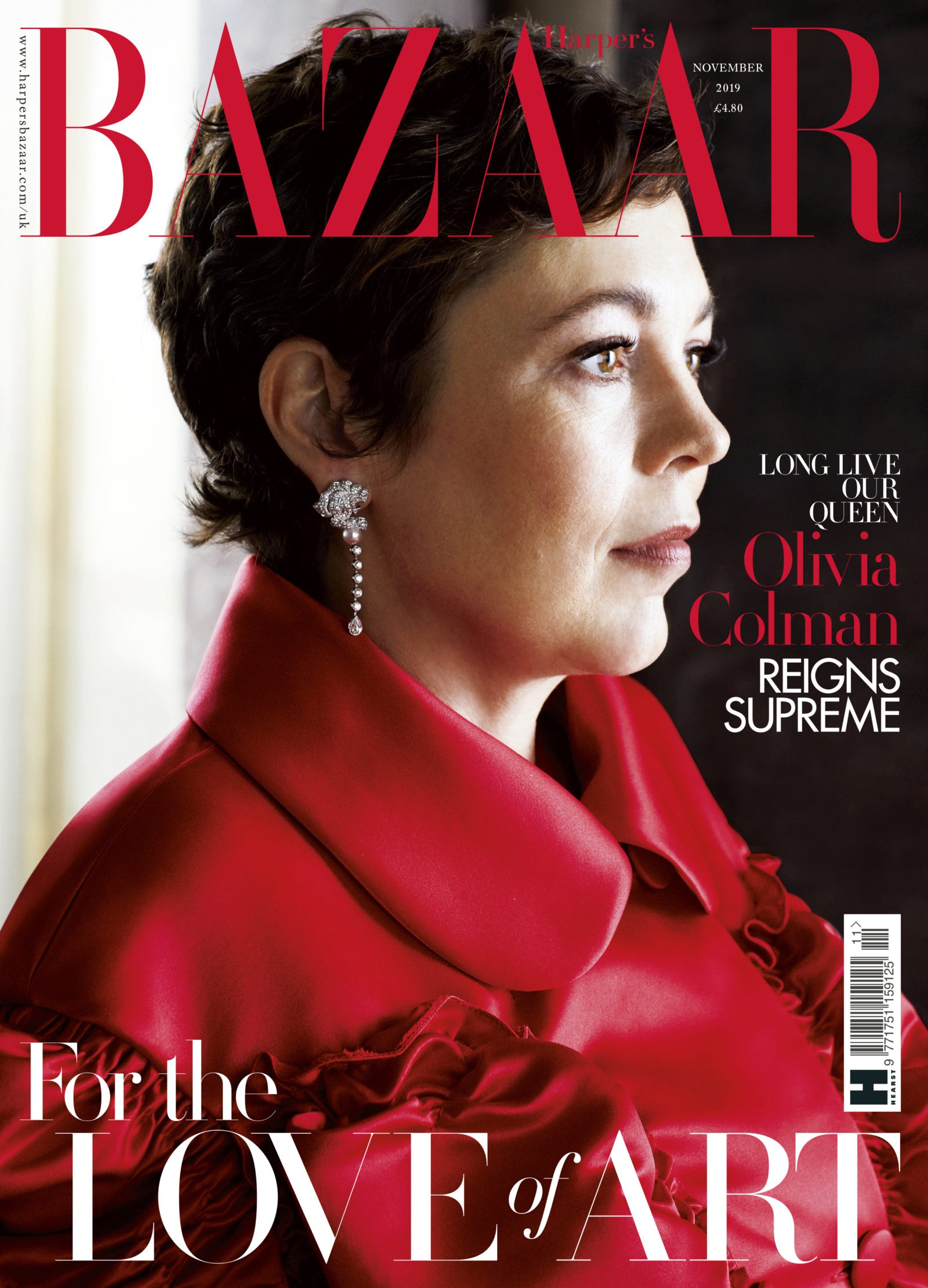 Olivia Colman British Harper's Bazaar Cover November 2018