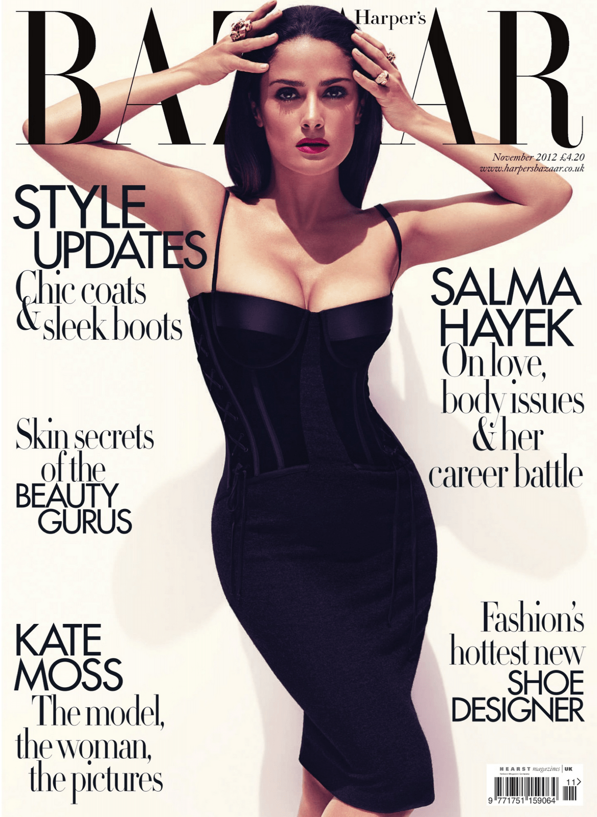 Salma Hayek British Harper's Bazaar Cover November 2012