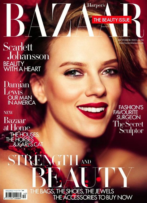 Scarlett Johansson British Harper's Bazaar Cover October 2013