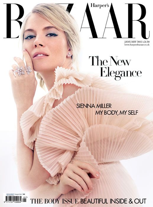 Sienna Miller British Harper's Bazaar Cover January 2013