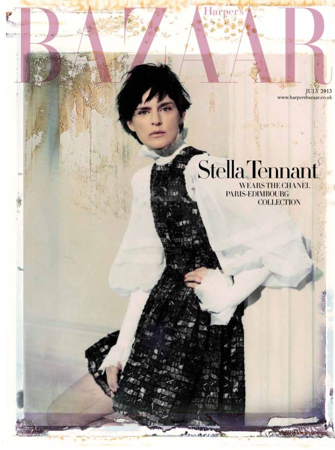 Stella Tennant British Harper's Bazaar Cover July 2013