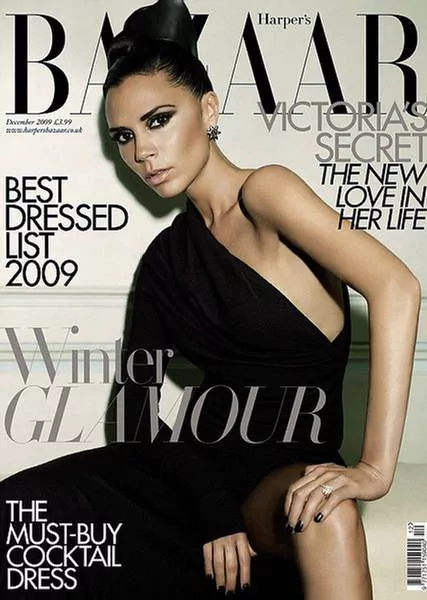 Victoria Beckham British Harper's Bazaar Cover December 2009