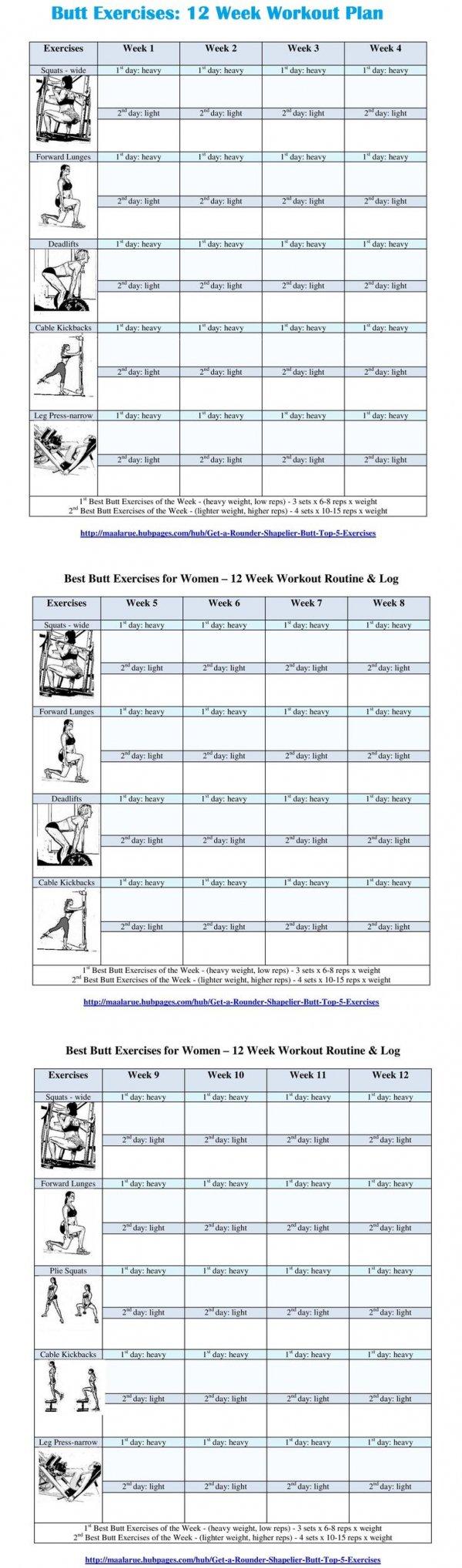 12 Week Butt Exercise Routine