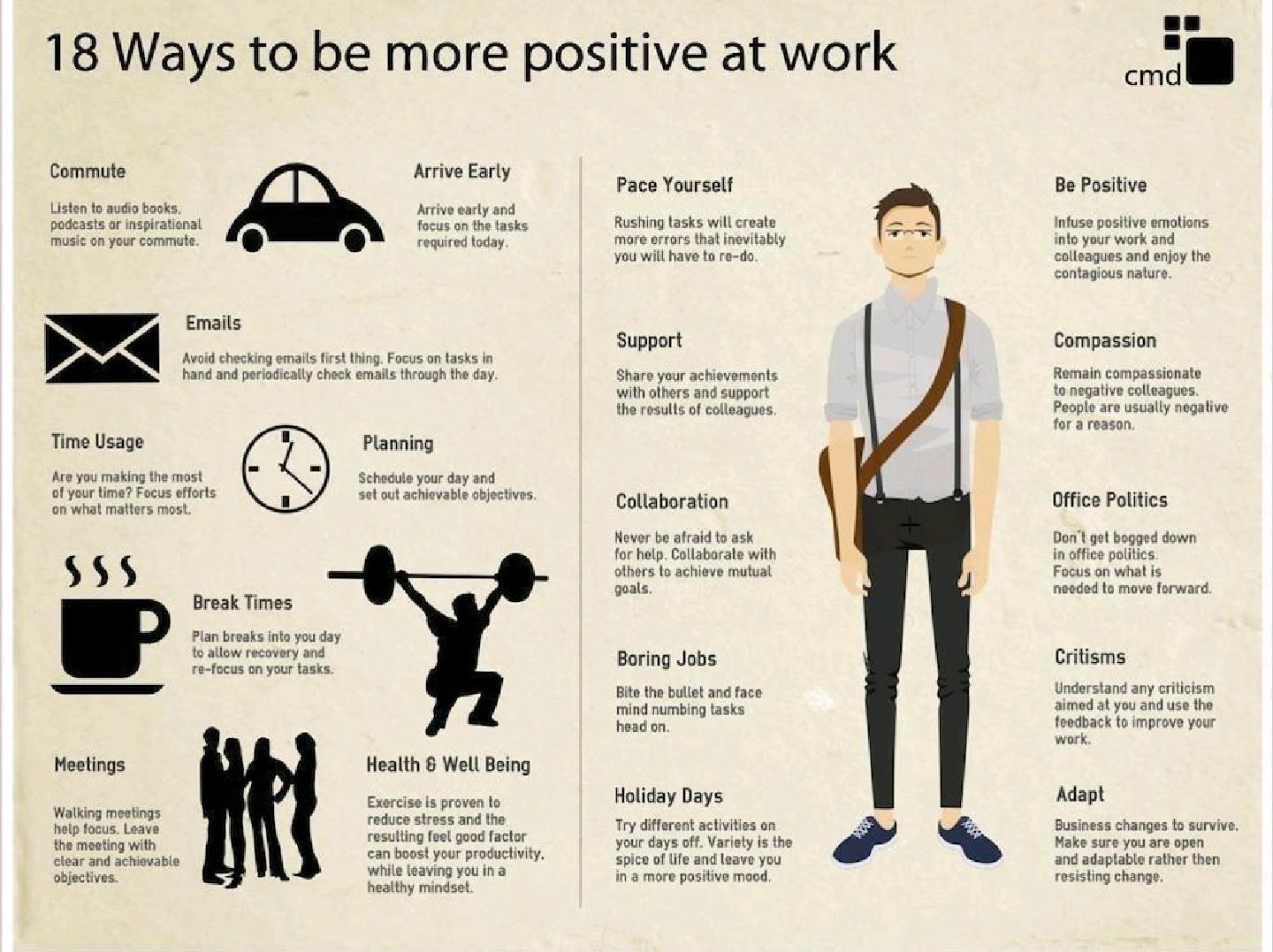 18 Ways To Be More Positive At Work