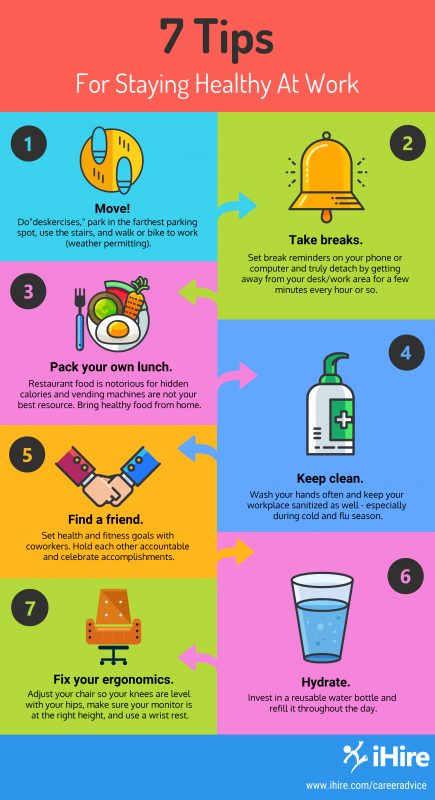 7 Tips Staying Healthy At Work 46 Health Infographics That You Wish You Knew Years Ago 9747