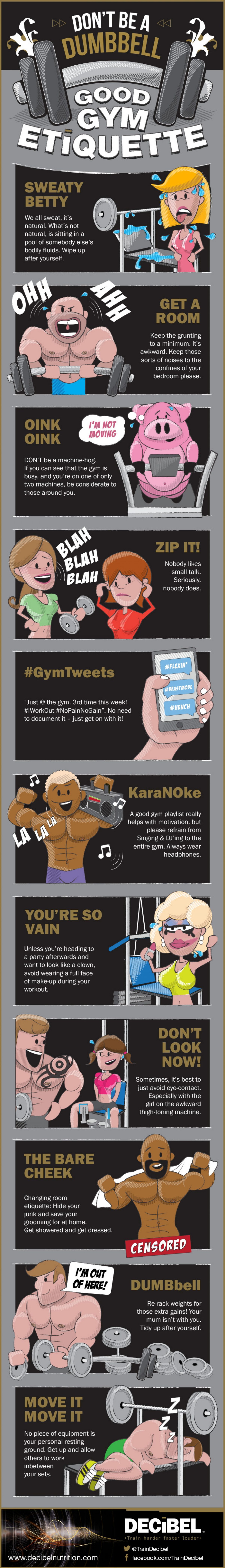 Good Gym Etiquette 28 Helpful Infographics that Every Classy Ladies