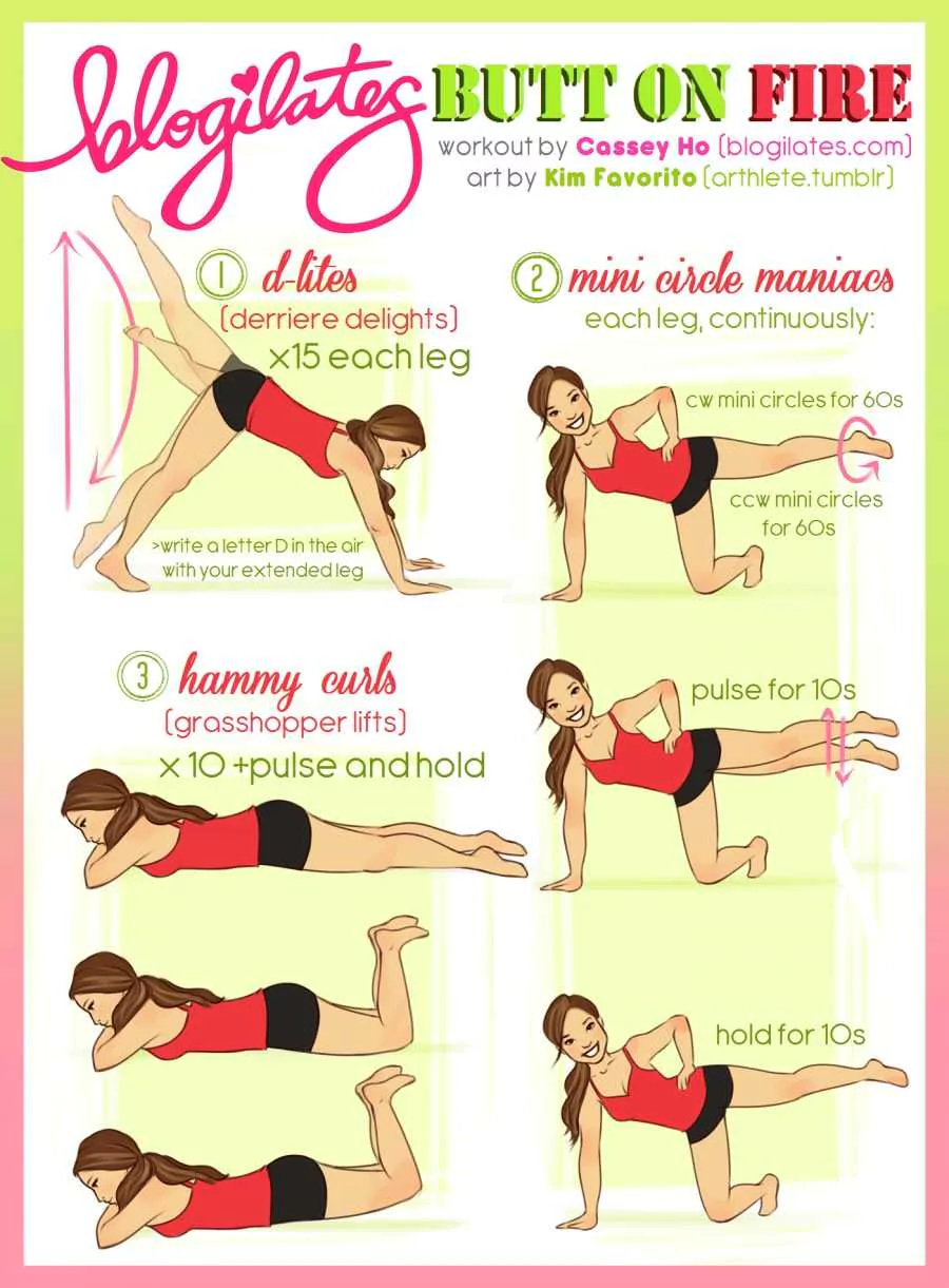 Pilates Butt Workout 23 Fit Butt Infographics 📈 That Will Transform Your Life 💪 6024