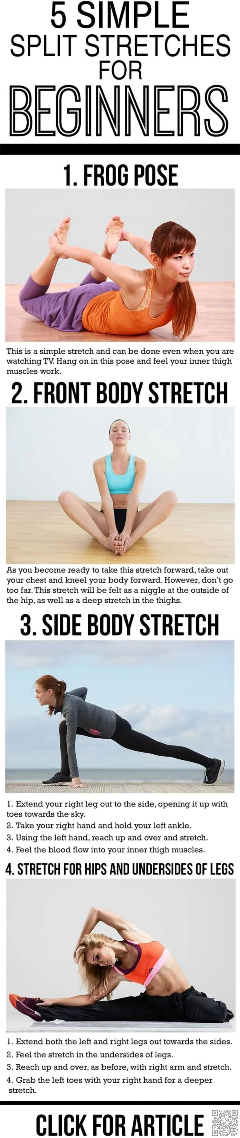 5 Simple Split Stretches For Beginners