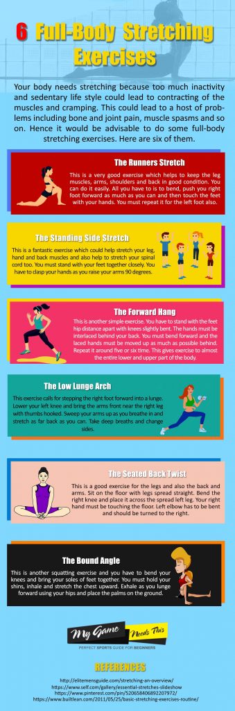 22 Stretching Exercises Infographics For Better Flexibility 1316