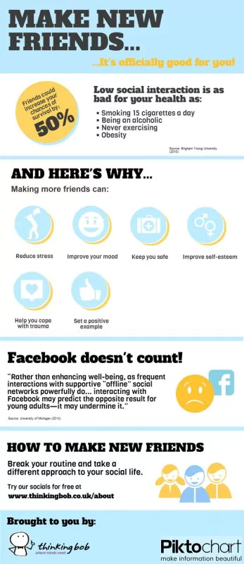 10. Make New Friends - 23 Helpful Infographics For Longer Life