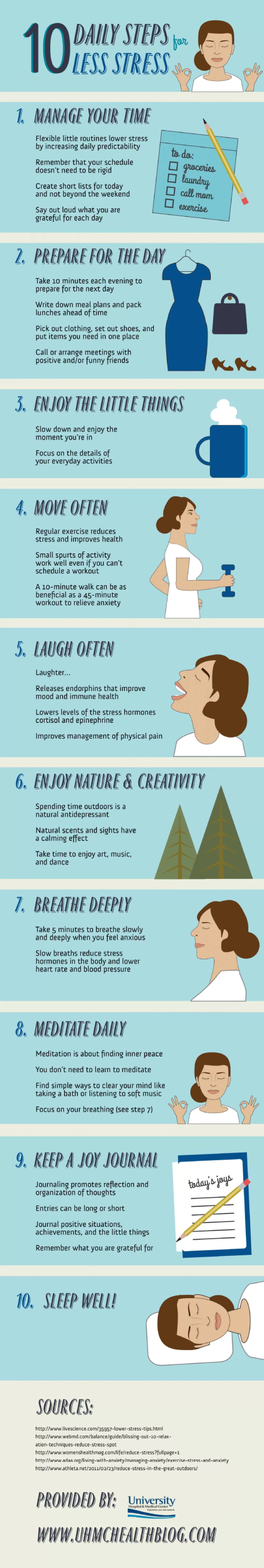 10 Daily Steps For Less Stress