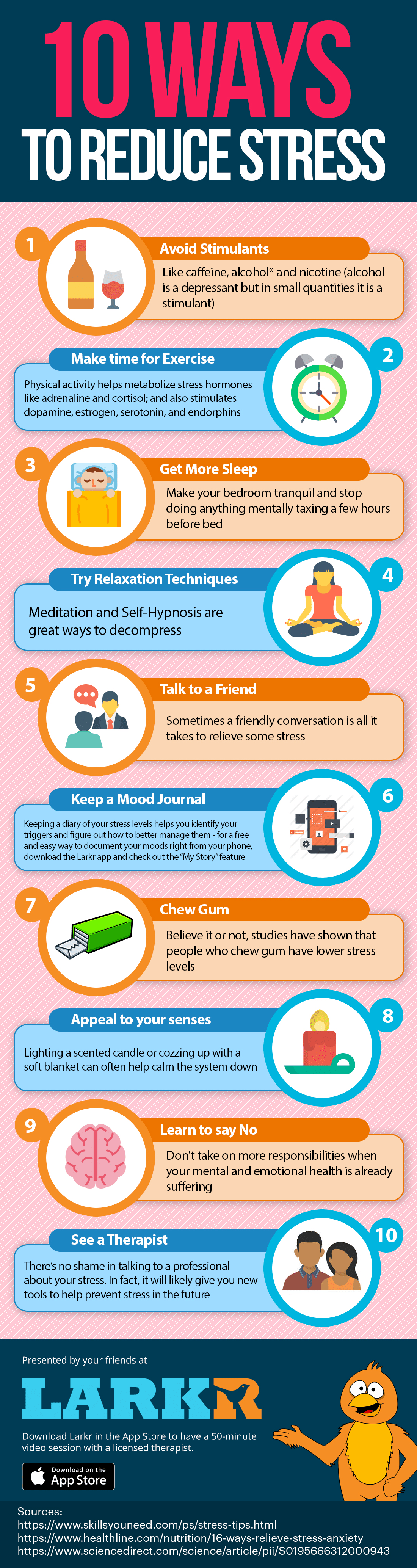 10 Simple Ways To Reduce Stress 21 Infographics About Anxiety And How To Get Rid Of This Feeling 