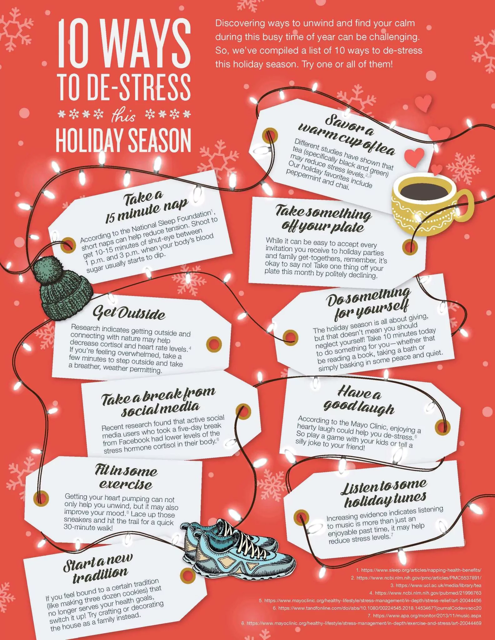 10 Ways To DeStress Holidays 50 Infographics to Help You Less Your