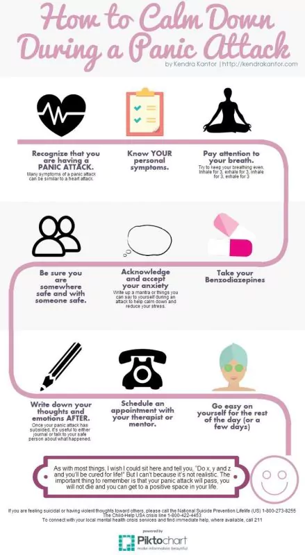 How To Calm Down During A Panic Attack 21 Infographics About Anxiety And How To Get Rid Of 