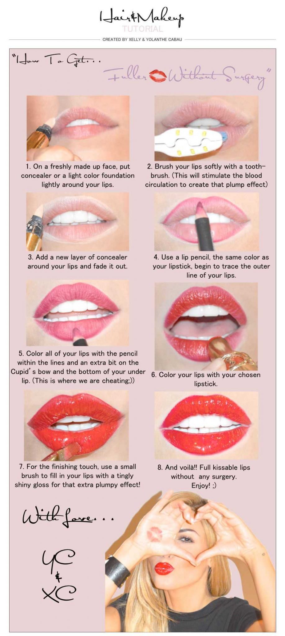 9 How To Get Fuller Lips Without Surgery 27 Perfect Pout Lip Infographics 8662