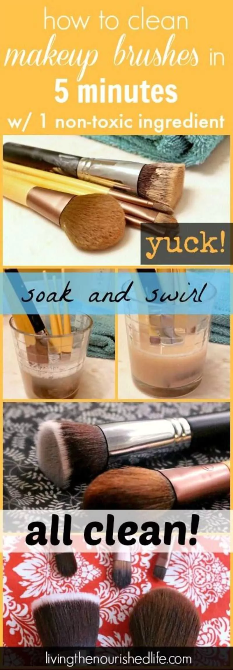 How To Clean Makeup Brushes In 5 Minutes