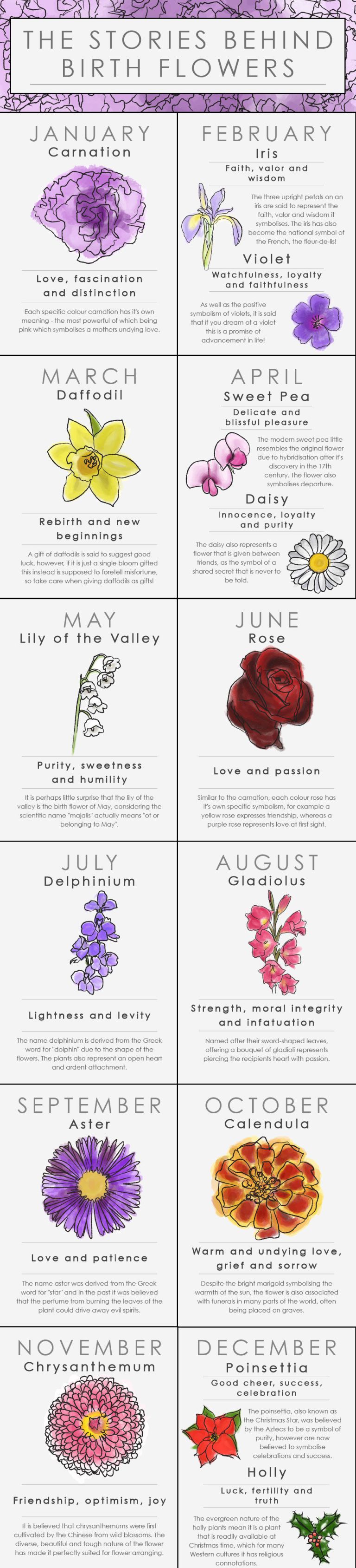 The Stories Behind Birth Flowers